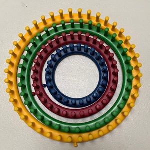 🌈 Nicole 4 piece Round Loom Set Knitting Made Easy 5” 7” 9” 11”